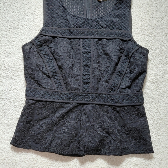 Skies Are Blue Tops - Skies Are Blue Black Textured Women's Blouse